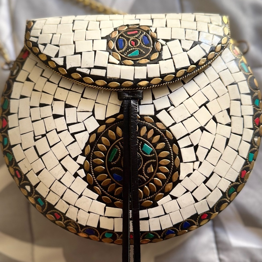 Mosaic LULU crossbody bag western style - Picture 3 of 6